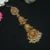 Antique Lakshmi Big Size Maang Tikka with pearl cluster hanging and traditional temple design by nischala fashions