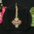 Antique CZ Maang Tikka with cubic zirconia stones and traditional gold finish by nischala fashions