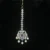 Diamond Pink Maang Tikka with CZ stones, pink enamel, and pearl hanging in traditional design by nischala fashions