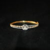 Simple Diamond Kada Bangle with minimal CZ stones and polished finish by nischala fashions