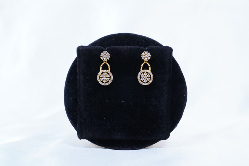 Cz simple necklace with earrings NFN111 - Image 2