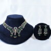 Feather model necklace with earrings