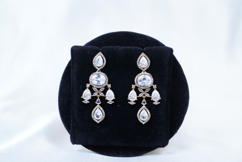 Grand cz necklace with earrings NFN120 - Image 3