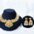 Antique gold Lakshmi jelebi kundan necklace with earrings