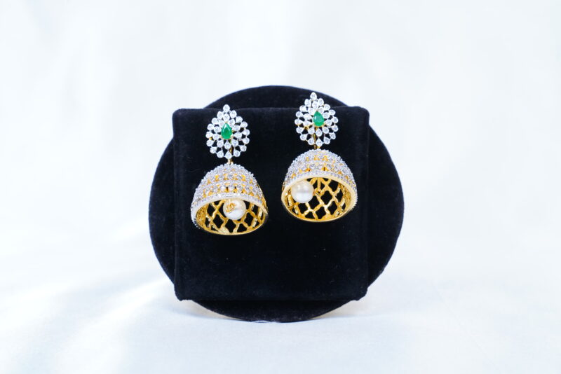 Diamond long necklace with detachable earrings (NFN128) - Image 5