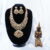 Antique gold uncut long necklace with earrings (NFN129)