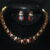 Simple oval cz necklace with earrings NFN137P