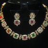 Simple navaratna necklace with earrings NFN140