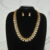 Gold look bottumala long necklace with earrings (NFN143)