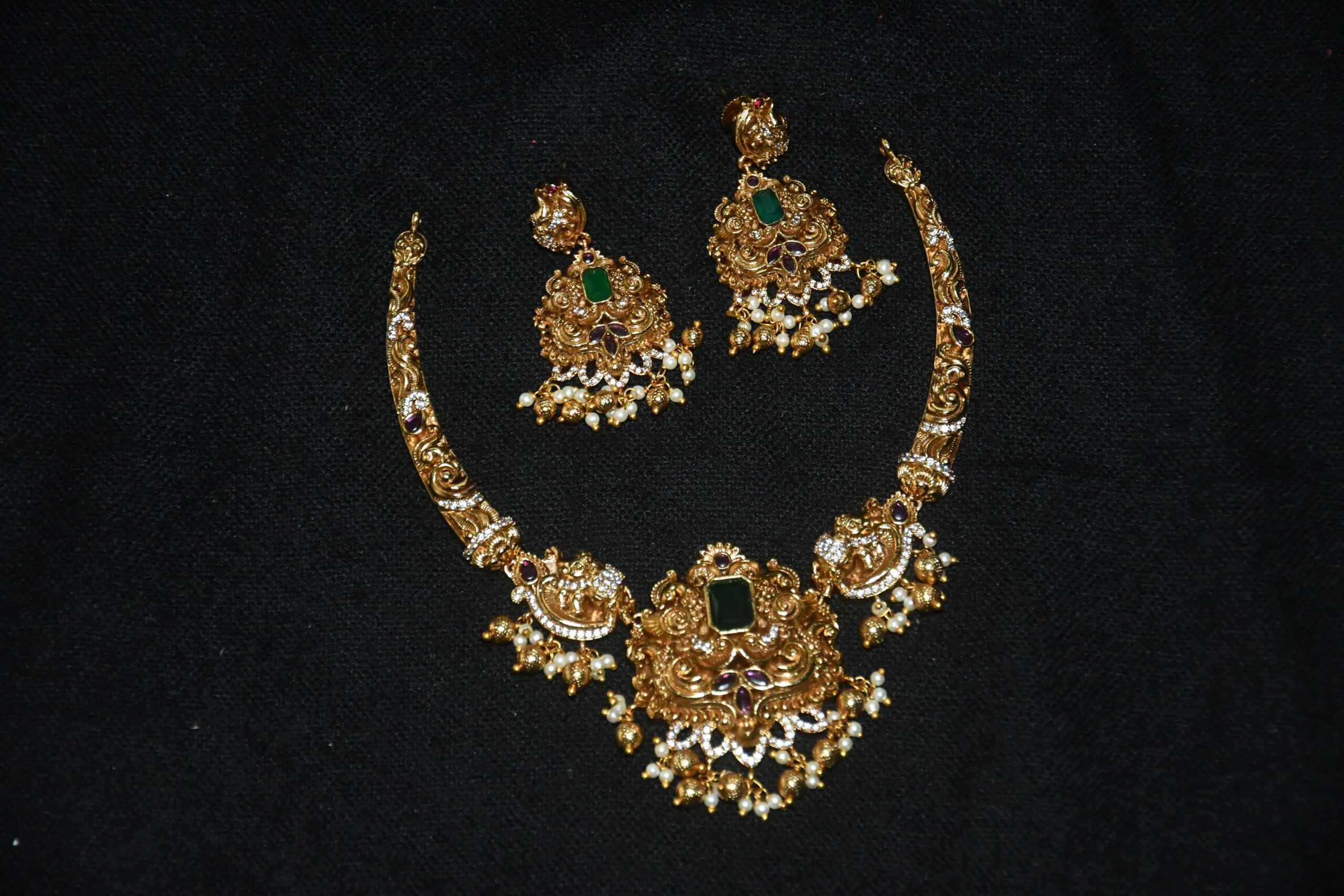 Lakshmi kante necklace with earrings (NFN146)