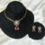 Victorian kante necklace with earrings (NFN147P)