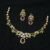 CZ kante necklace with earrings (NFN148)