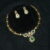 CZ kante necklace with earrings (NFN149G)