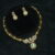 CZ kante necklace with earrings (NFN149LB)