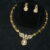 CZ kante necklace with earrings (NFN149LP)