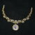 CZ kante necklace with earrings (NFN150)