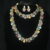 Multicolour carved beads short and long necklace with earrings combo (NFN160)