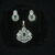 Small diamond pendant with earrings in seagreen NFP14SG