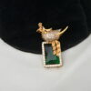 Bird cz pendant in green NFP16G