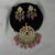 Real gold look cz pendant with earrings NFP17G
