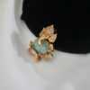 Ganesha cz pendant in light blue NFP18LB