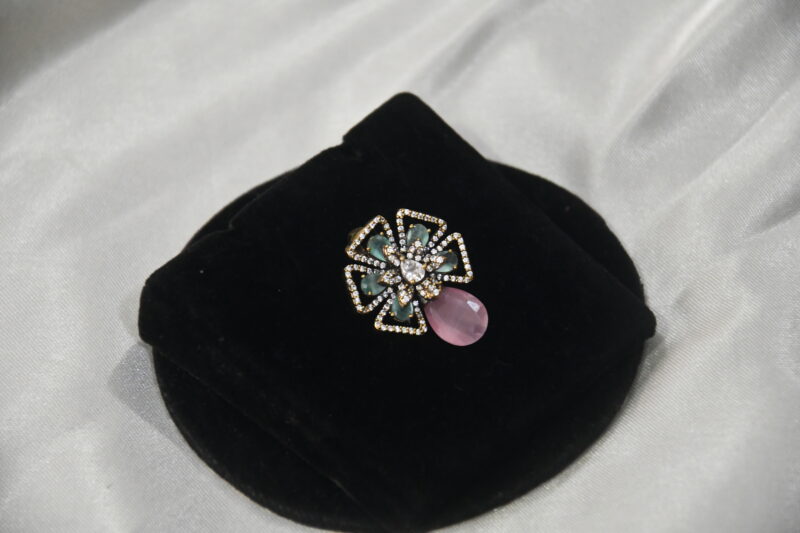 Victorian cz pendant with earrings NFP27LBP - Image 2