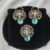 Victorian cz pendant with earrings