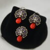 Victorian cz pendant with earrings NFP27VC