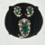 Victorian green pendant with earrings NFP30