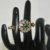 Peacock Double Finger Ring in Green with antique finish and detailed feather design by nischala fashions