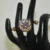 Peacock Double Finger Ring in Violet with antique finish and CZ stones by nischala fashions