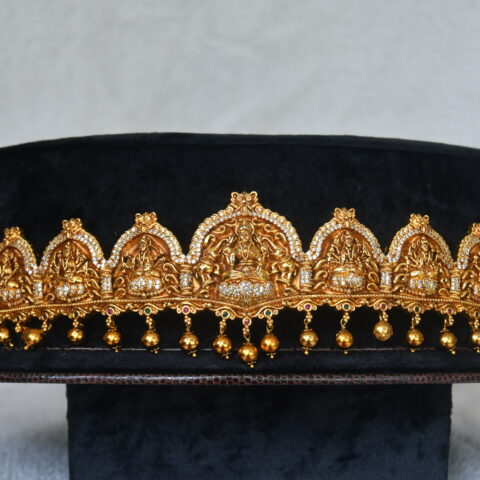 Antique Lakshmi Kids Waistbelt with gold finish and traditional goddess motif by nischala fashions