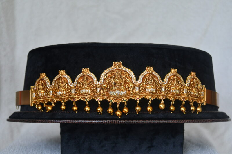 Antique Lakshmi Kids Waistbelt with gold finish and traditional goddess motif by nischala fashions