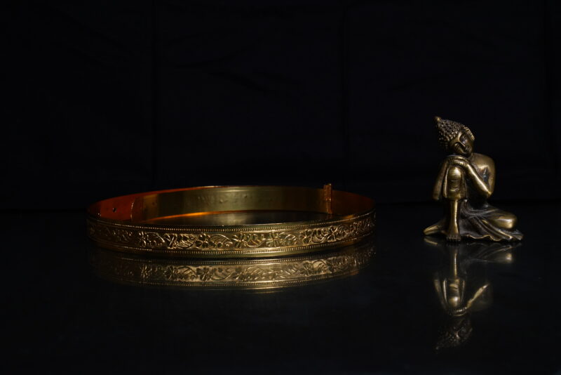 Plain gold waistbelt with carving embosed NFW07 - Image 2