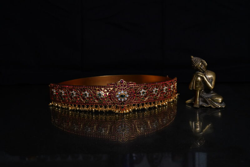 KEMPU KUNDAN waistbelt with gold balls hanging NFW10 - Image 2