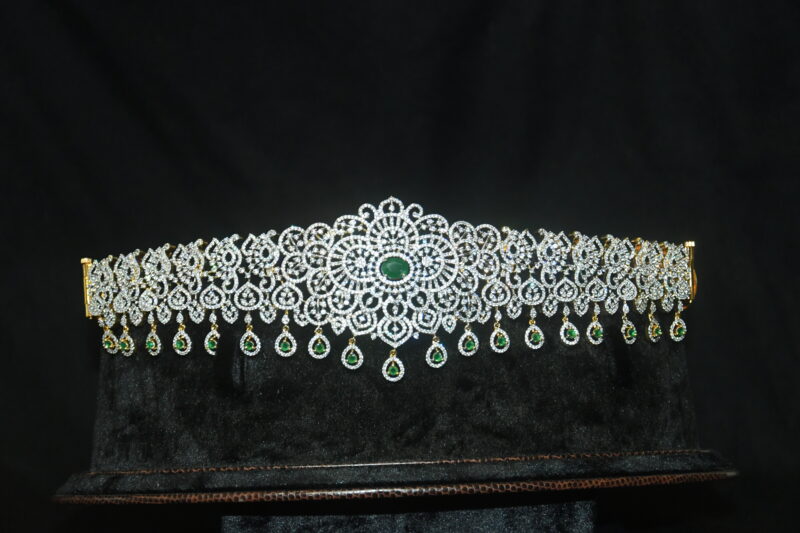 Diamond waistbelt with green drop hanging NFW17 - Image 4
