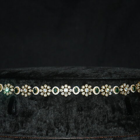 Victorian waistbelt in green by Nischala Fashions