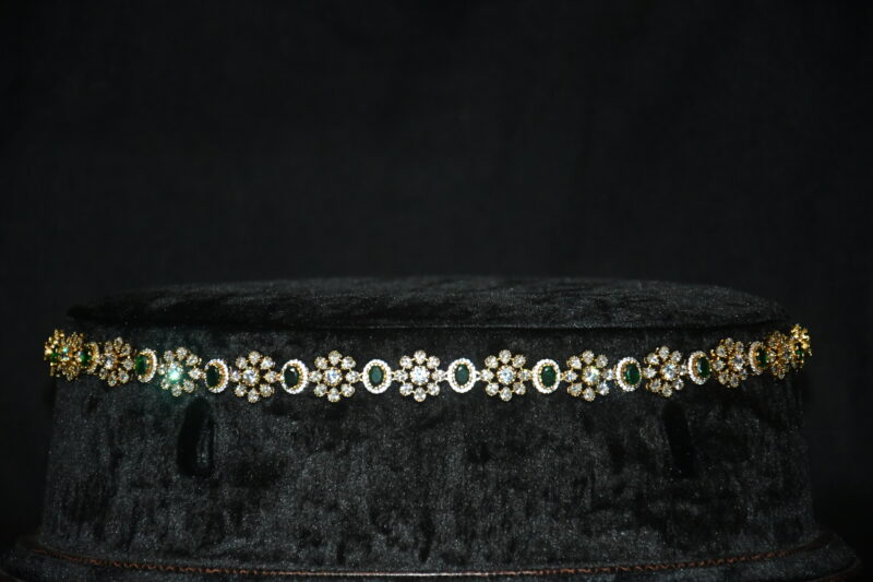 Victorian waistbelt in green by Nischala Fashions