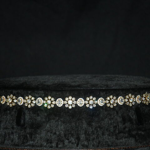 Victorian waistbelt in white by Nischala Fashions