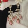 Victorian Light Pink Carved Beads Hanging NFE46LP