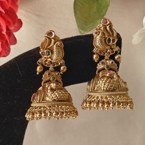 Peacock Nakshi earrings NFE49