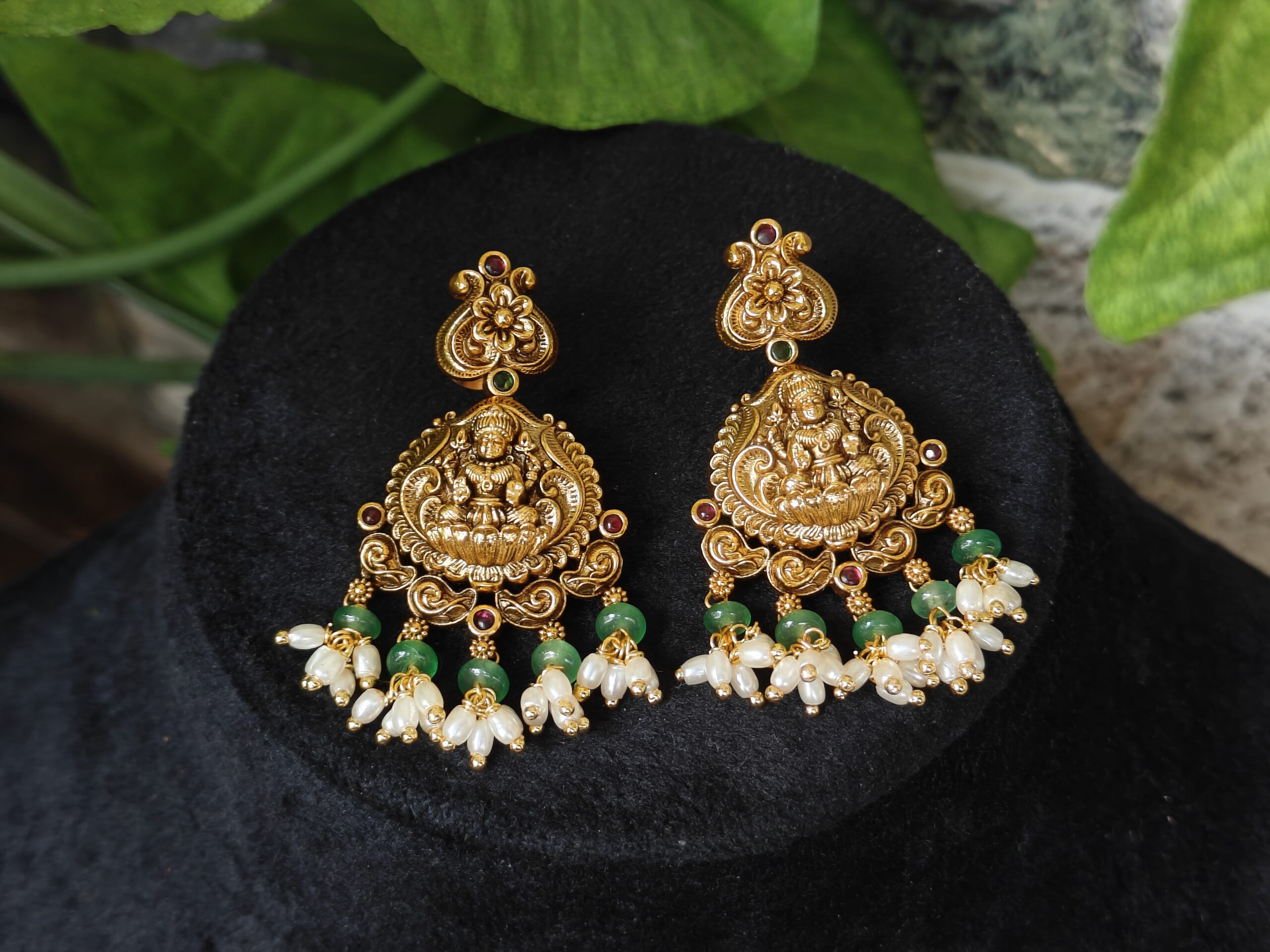 Antique Lakshmi necklace NFN195 - Image 3