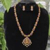 Lakshmi CZ long Necklace in Pink NFN204P