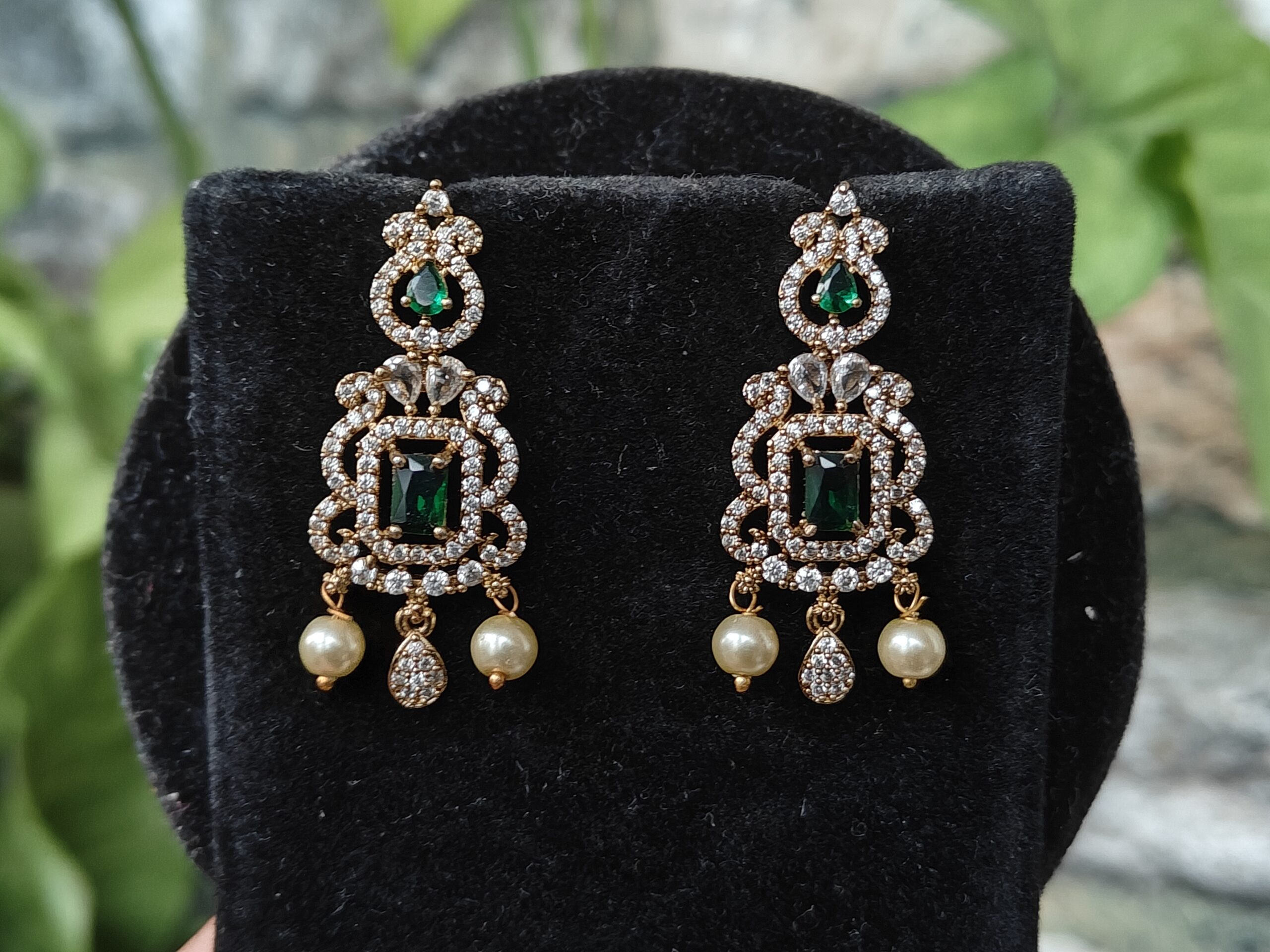 Antique cz elephant kante in green NFN207G - Image 3