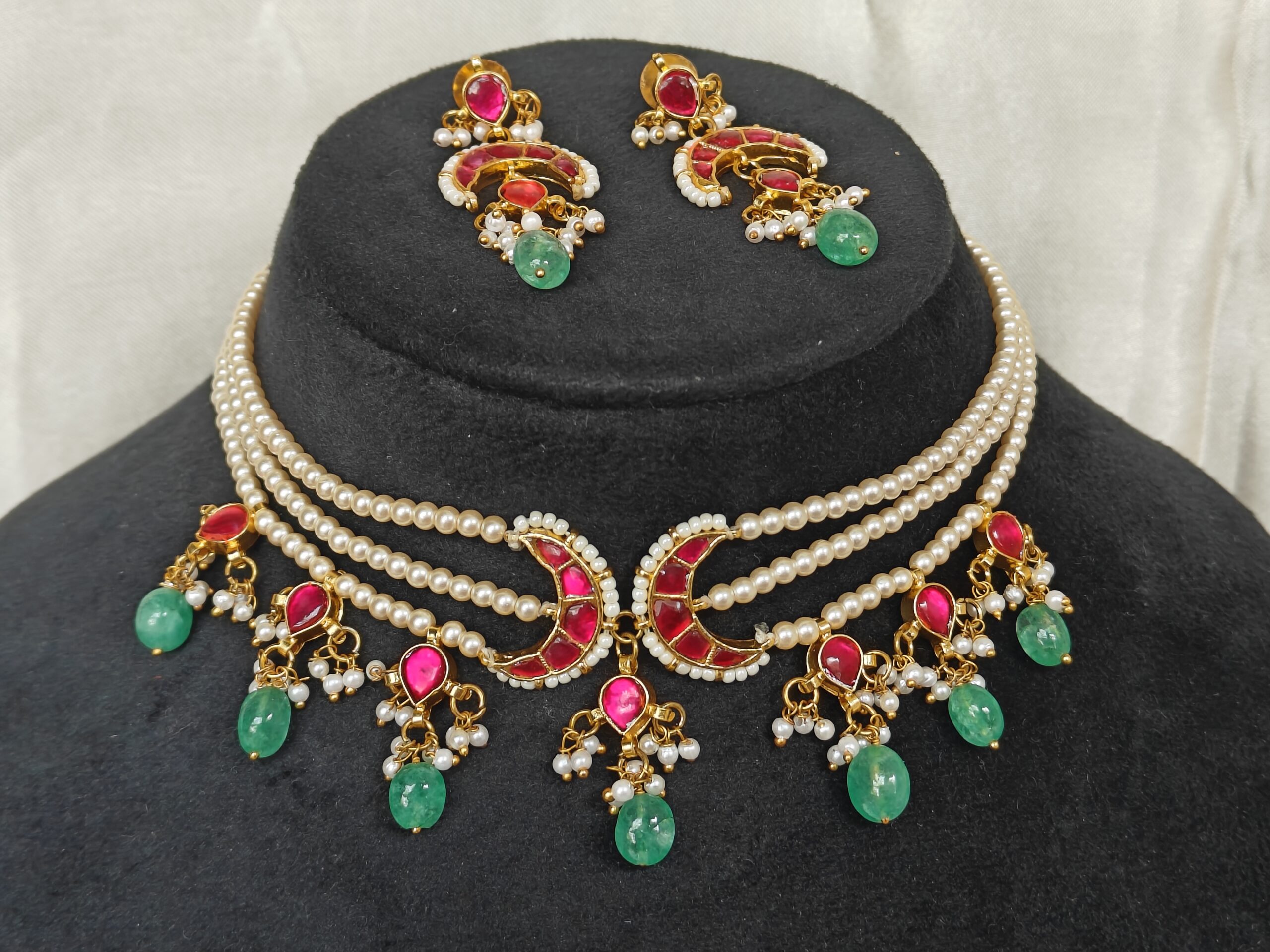 Southsea pearl jadau kundan choker NFN239